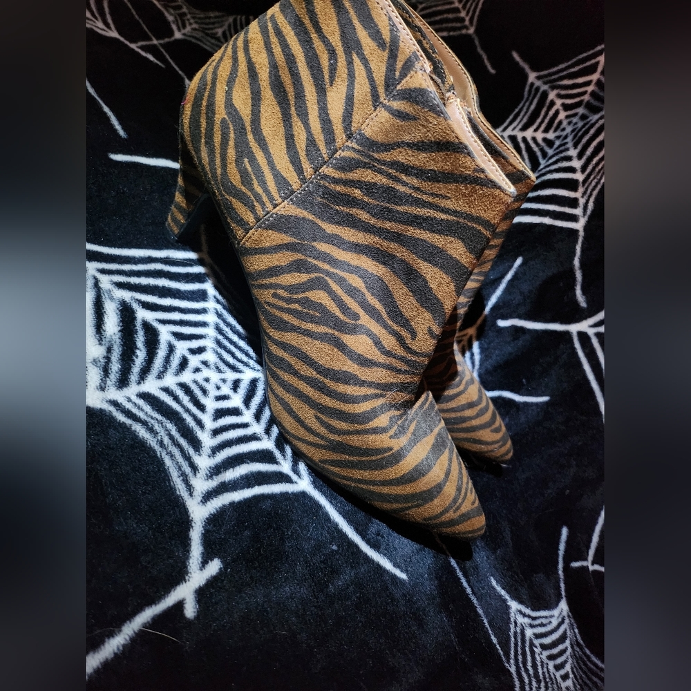 Tiger Stripe High Heel Boots